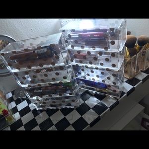 Clear makeup organizers